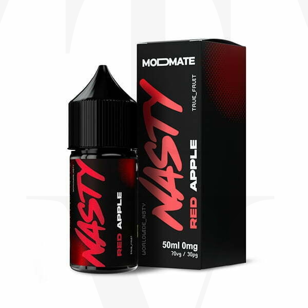 Red Apple Modmate shortfill e-liquid by Nasty Juice is a simple fruit blend that replicates the sweet, crisp notes of Red Apples for a unique taste of the orchard.