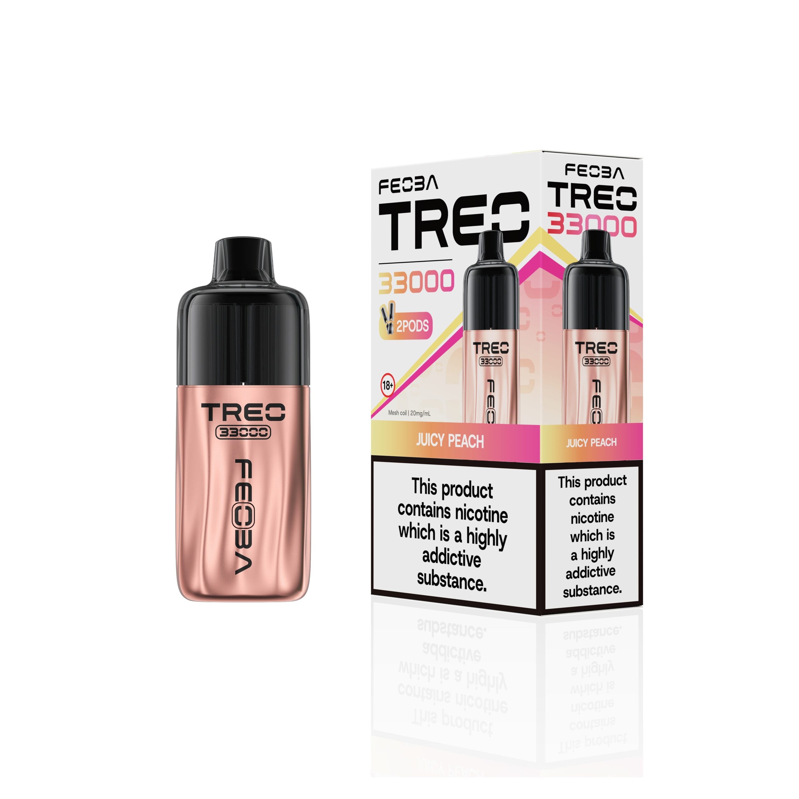 feoba-treo-33k-kit-JUICY PEACH FEOBA TREO 33K PRE-FILLED VAPE KIT - Image 10