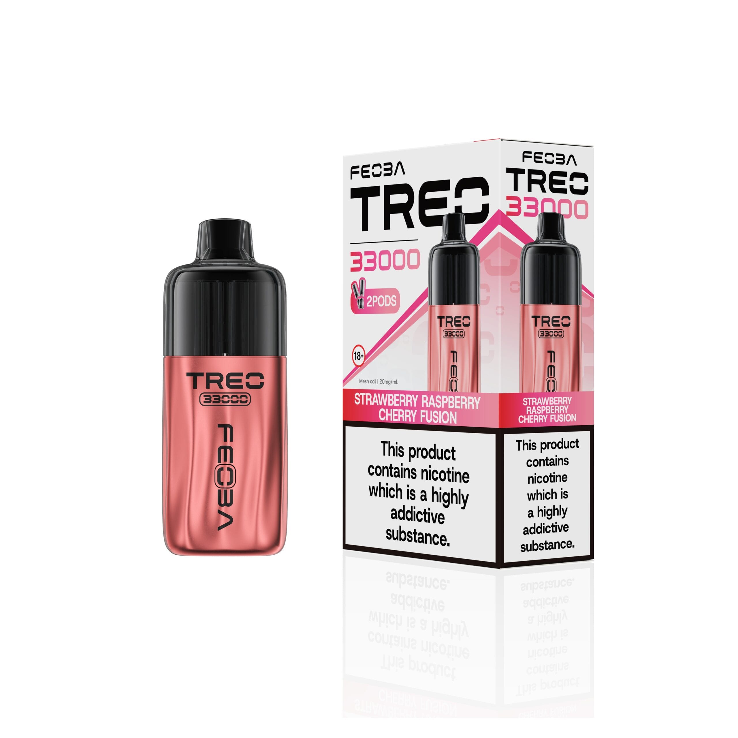 feoba-treo-33k-kit-STRAWBERRY RASPBERRY CHERRY FUSION FEOBA TREO 33K PRE-FILLED VAPE KIT - Image 21