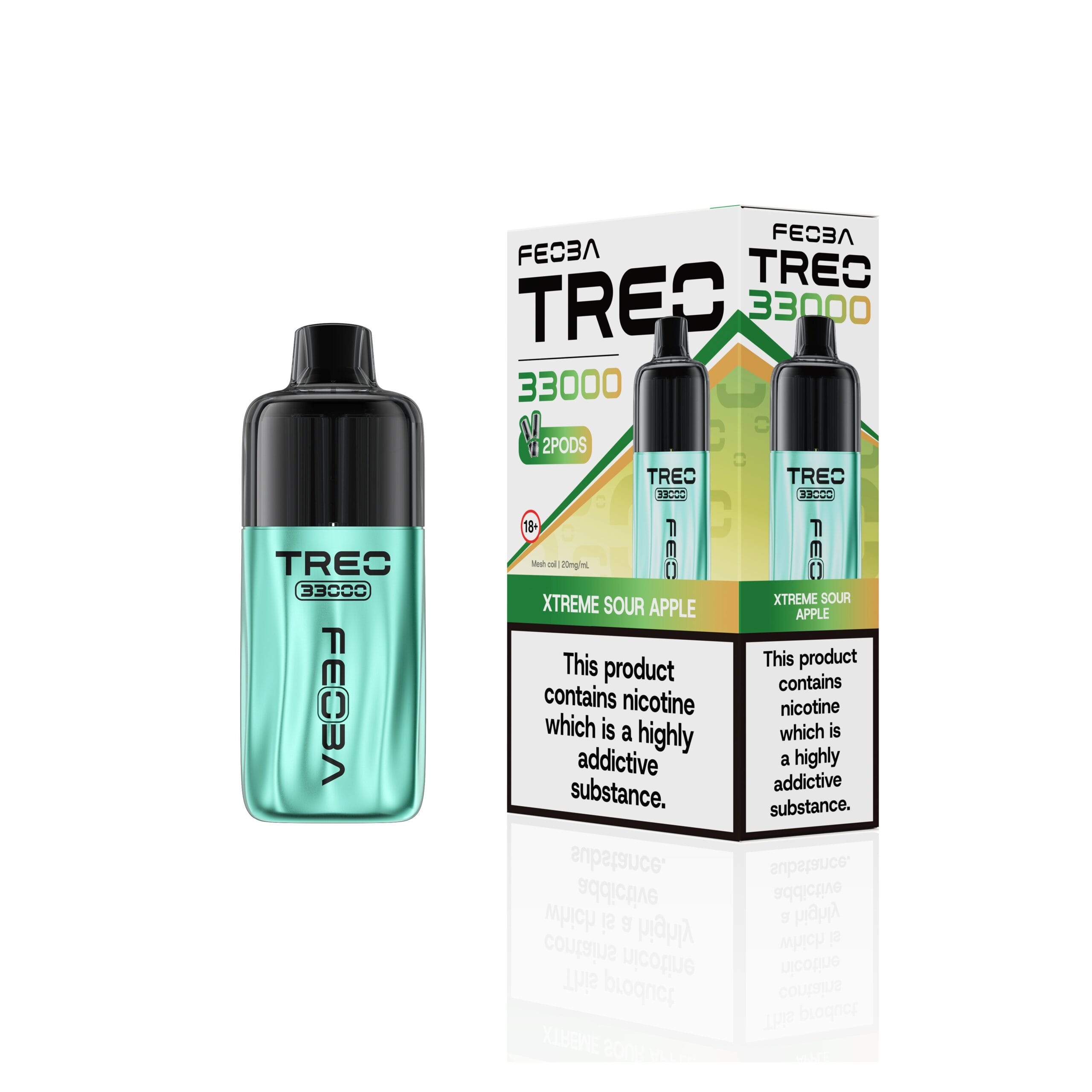 feoba-treo-33k-kit-XTREME SOUR APPLE FEOBA TREO 33K PRE-FILLED VAPE KIT - Image 26