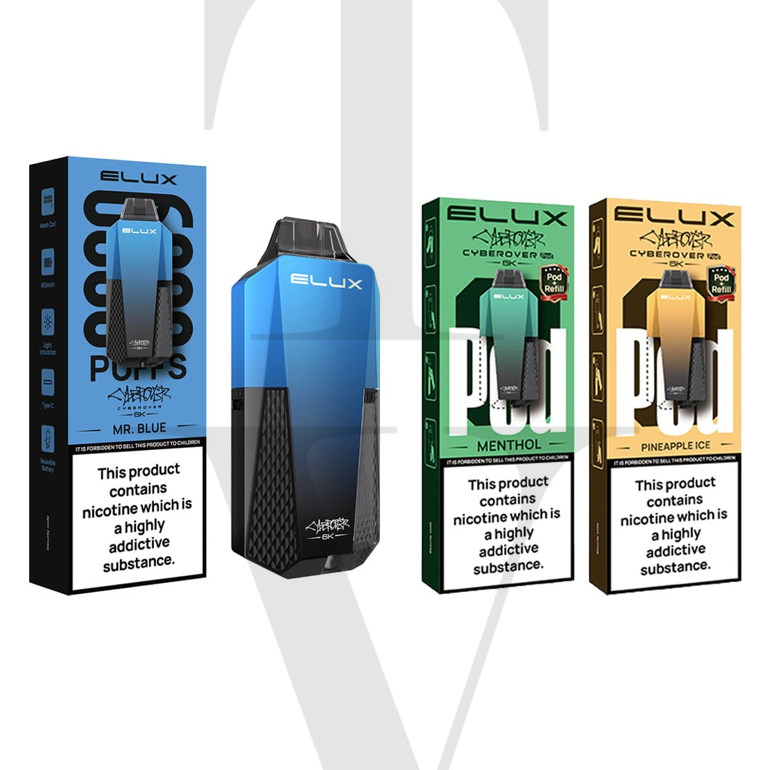 ELUX-CYBEROVER-6K-VAPE-KIT-18K-BUNDLE ELUX CYBEROVER 6K VAPE KIT - 18K BUNDLE - Image 1