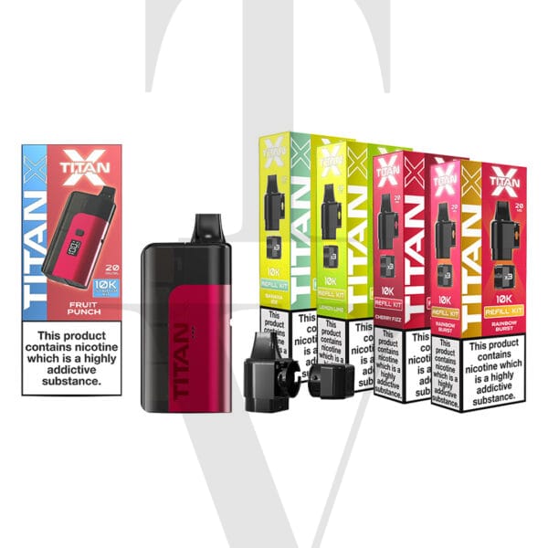 TITAN X 100K PRE-FILLED POD VAPE KIT BUNDLE
