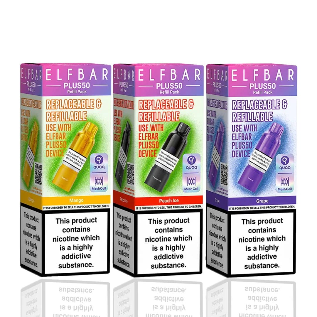 elfbar-plus50-refill-pods-100k ELF BAR PLUS 50 PRE-FILLED VAPE KIT - 100K BUNDLE - Image 2